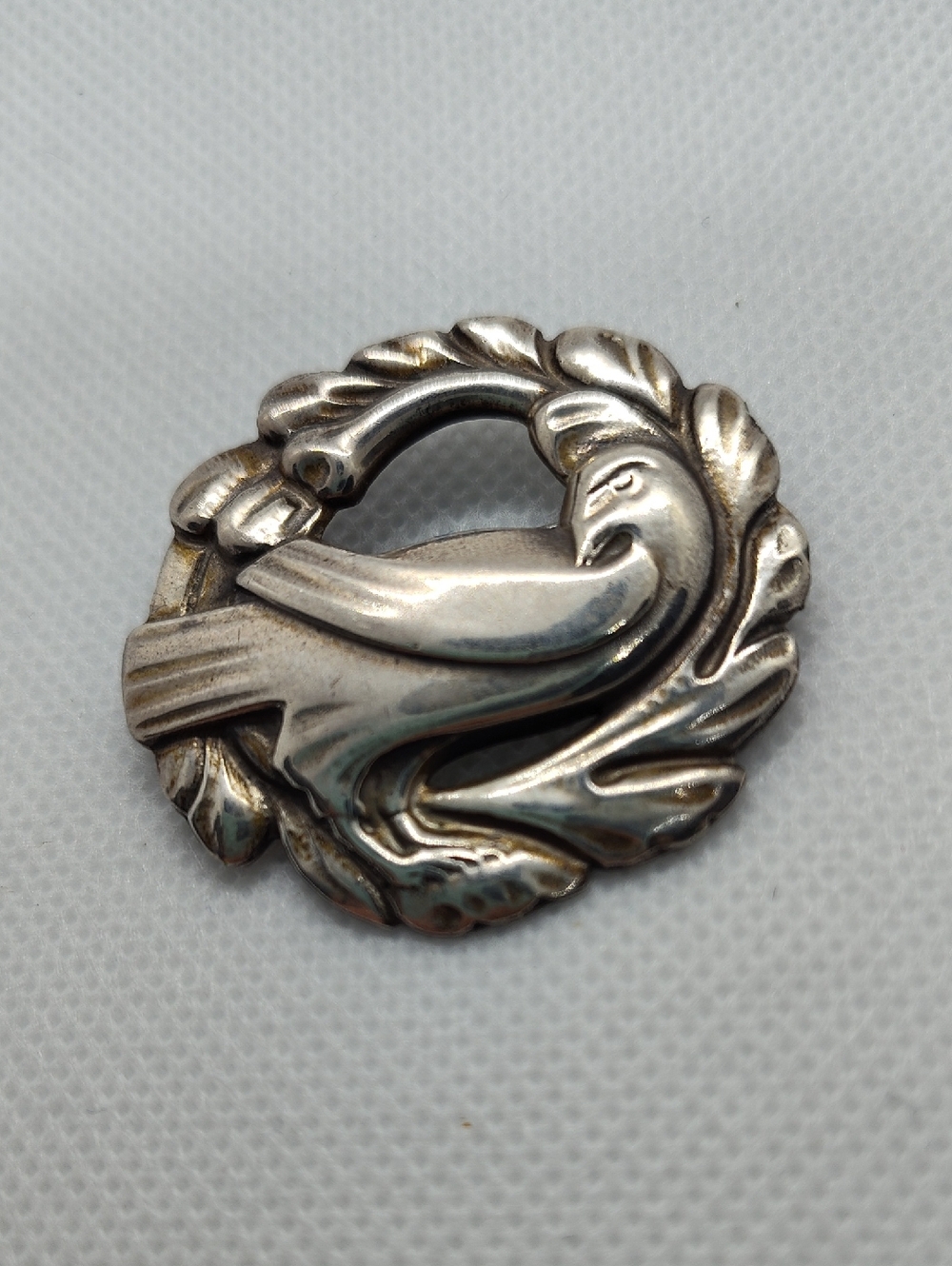 Coro Sterling Silver Scandinavian Style Dove Brooch Ala George Jenson 1.75"